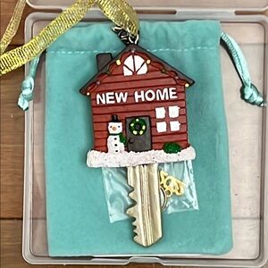 3/$15 New Home Holiday Key Ornament - Red and Gold